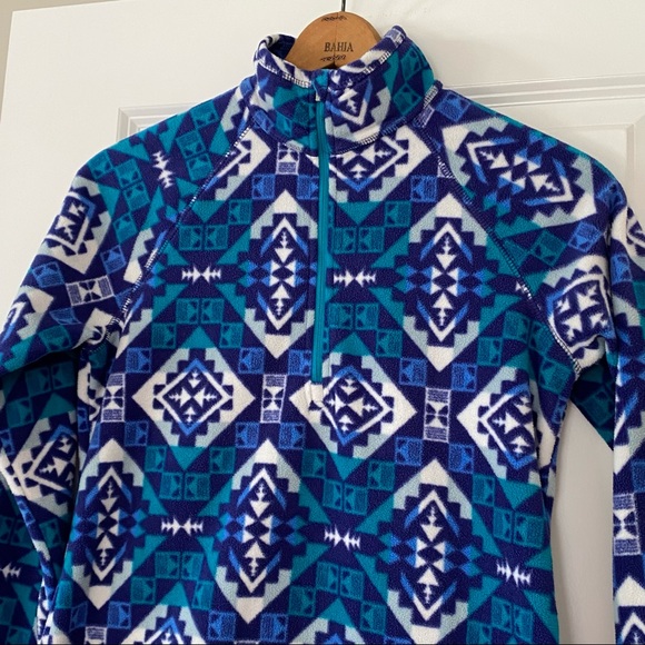 Eddie Bauer Fair Isle 1/2 Zip Pullover Fleece Sz S w MEASUREMENTS - Picture 12 of 12